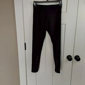 Justice Active Leggings Size 12 Black with print